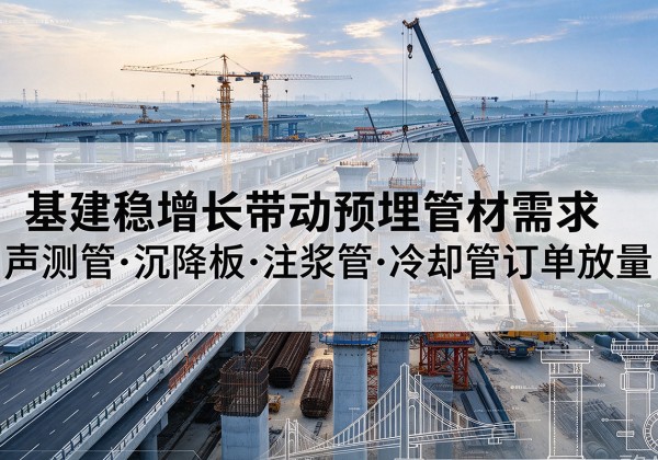 祥符基建稳增长带动预埋监测管材需求，声测管、沉降板、注浆管订单持续放量